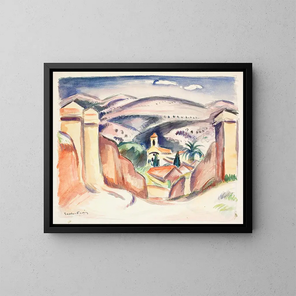 L'entrée di Cassis, anche chiamato il Chiostro di Cassis - Émile Othon Friesz — quadro incorniciato alla parete