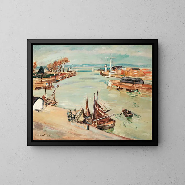 Il porto di Honfleur - Émile Othon Friesz — quadro incorniciato alla parete