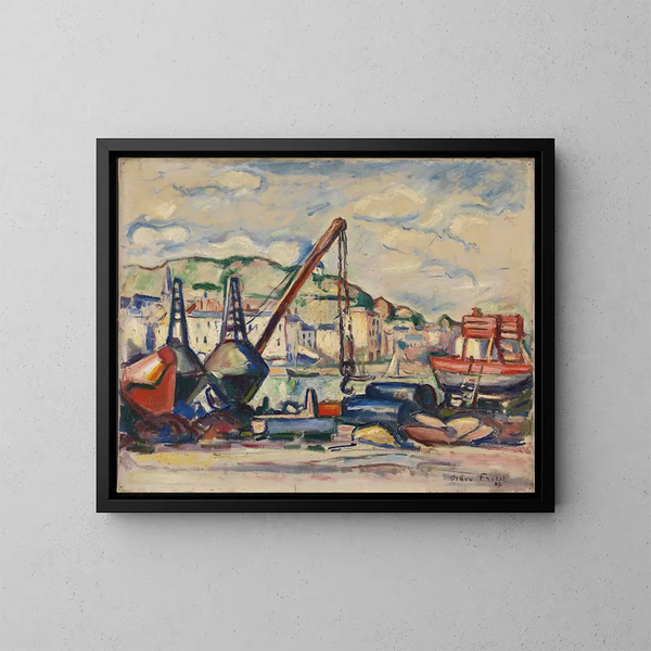 Il porto di Honfleur - Émile Othon Friesz — quadro incorniciato alla parete