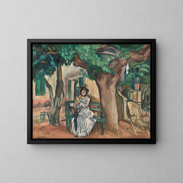 La Dame sur la terrasse - Émile Othon Friesz — quadro incorniciato alla parete