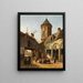 Antico Château del Cardinale de Granvelle 1517-1586 a Bruxelles - Émile Pierre Joseph de Cauwer — quadro incorniciato alla parete