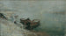 Fischerkähne am Ufer der Donau - Emilie Mediz-Pelikan — Ansicht des Kunstwerks