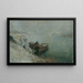 Fischerkähne am Ufer der Donau - Emilie Mediz-Pelikan — gerahmtes Bild an der Wand