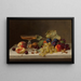 Summer Fruits and Champagne Still Life - Emilie Preyer — framed artwork on a wall