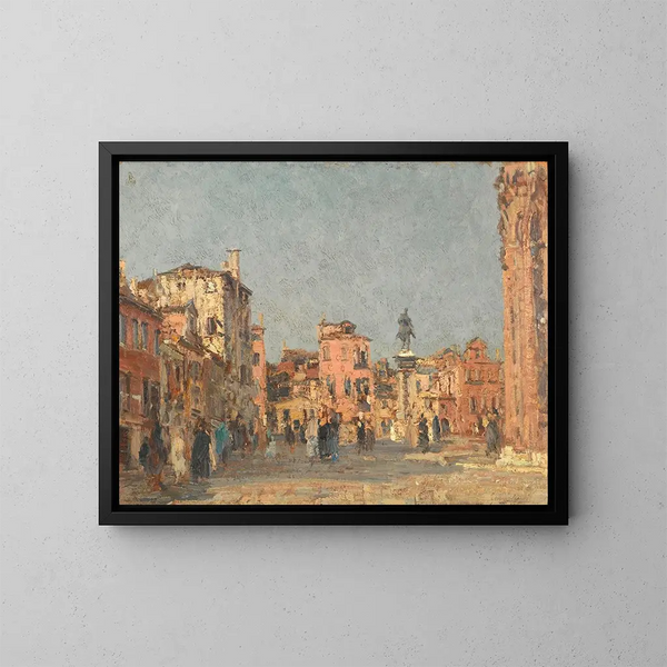 Place Saint-Jean à Venise - Emma Ciardi — gerahmtes Bild an der Wand
