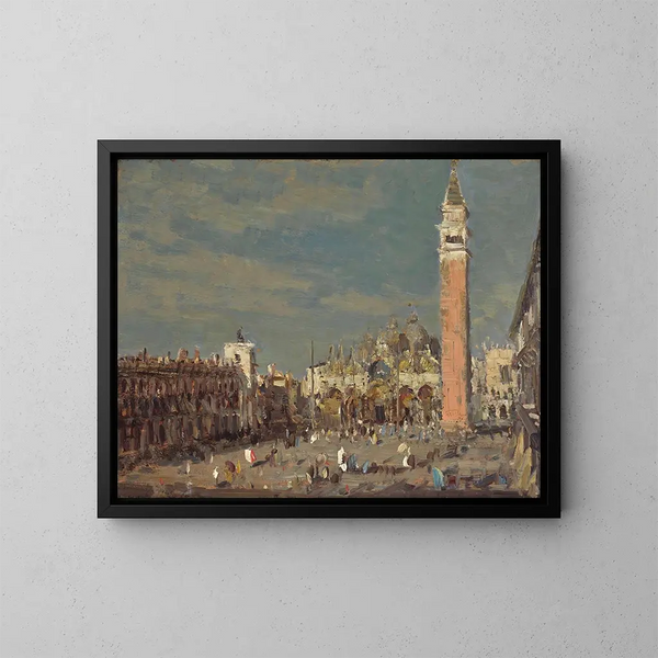 Place Saint-Marc - Emma Ciardi — gerahmtes Bild an der Wand