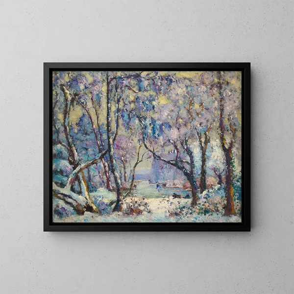 Neve e brina - Emmanuel de La Villon — quadro incorniciato alla parete