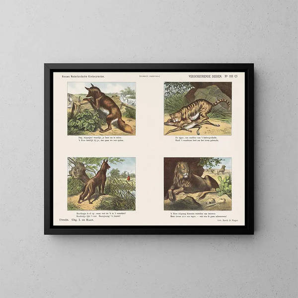 Animali scomparsi - Emrik Binger — quadro incorniciato alla parete