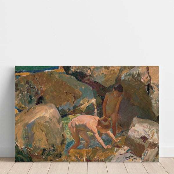 Riproduzione del dipinto Bambini alla ricerca di conchiglie - Joaquín Sorolla