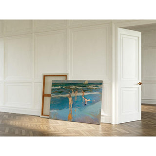 Enfants dans la mer, plage de Valence - Joaquín Sorolla | Reproduction Tableau Décoration murale affiche copie