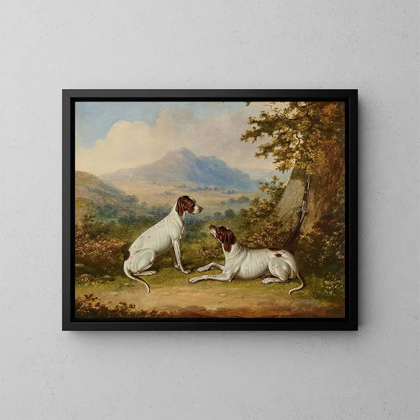 Indicatori in un vasto paesaggio - Scuola inglese — quadro incorniciato alla parete