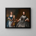 Ritratto della signora Finch con suo figlio e sua figlia - Enoch Seeman — quadro incorniciato alla parete