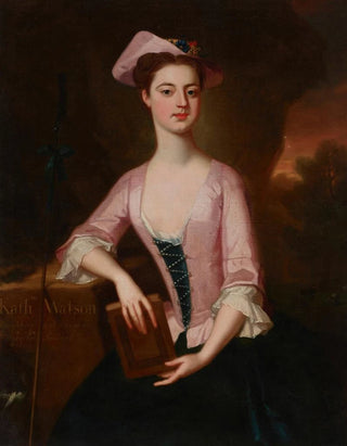 Enoch Seeman - Portrait of Katherine Watson Southwell d 1765 holding a book.webp