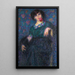 Dame italienne avec une rose - Enrico della Leonessa — framed artwork on a wall