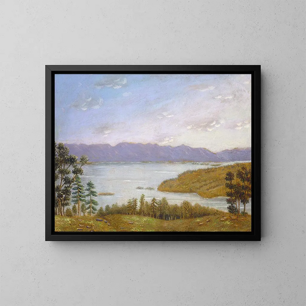 Stagno di Leverett - Erastus Salisbury Field — quadro incorniciato alla parete