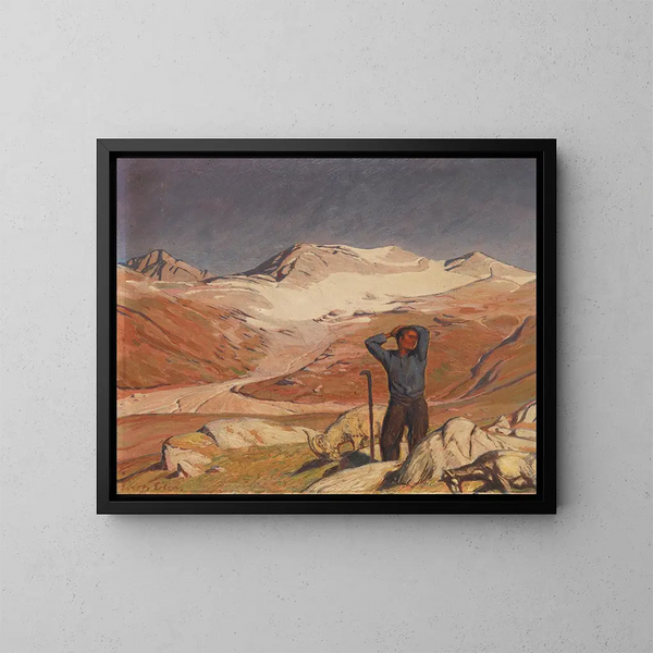 Frühling in den Alpen - Erich Erler — gerahmtes Bild an der Wand