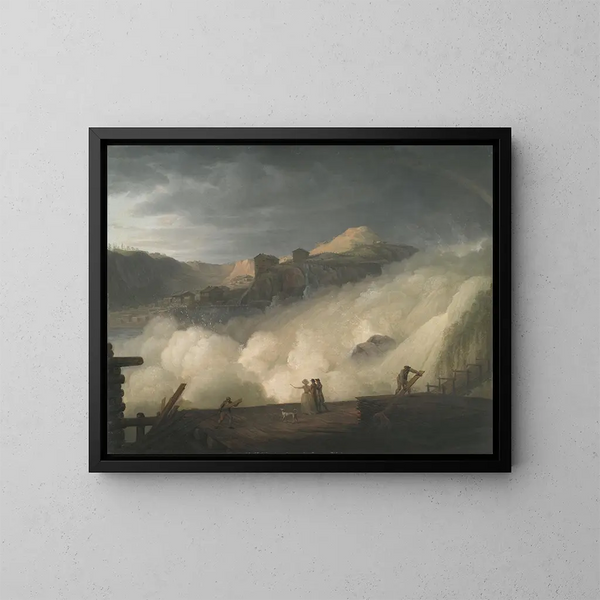 Die Wasserfallabfahrt von Sarpfossen in Norwegen - Erik Pauelsen — gerahmtes Bild an der Wand