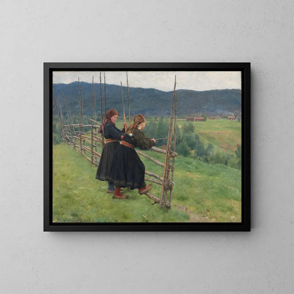 September - Erik Werenskiold — gerahmtes Bild an der Wand