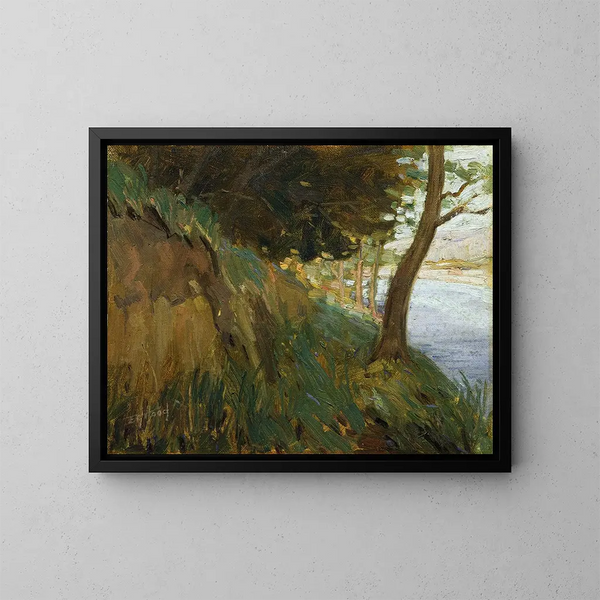 Anteprima del fiume Hutt occidentale - Ernest George Hood — quadro incorniciato alla parete