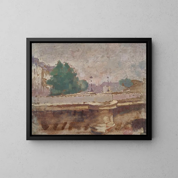 Paris, die Pont-Neuf - Ernest Jules Renoux — gerahmtes Bild an der Wand