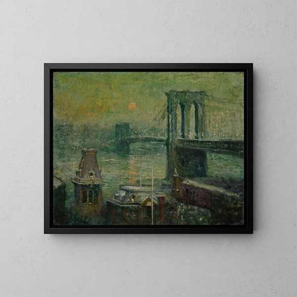 Ponte di Brooklyn - Ernest Lawson — quadro incorniciato alla parete