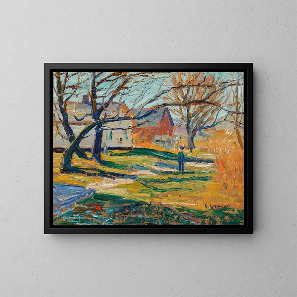 Fattoria di campagna - Ernest Lawson — quadro incorniciato alla parete