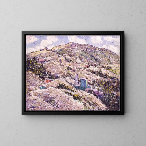 L'exploitation de l'oro a Cripple Creek - Ernest Lawson — quadro incorniciato alla parete