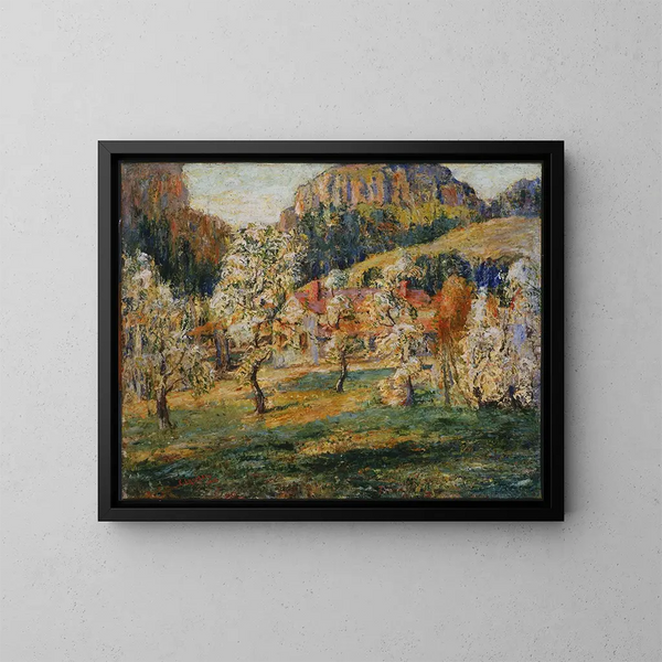 Mai nelle montagne - Ernest Lawson — quadro incorniciato alla parete