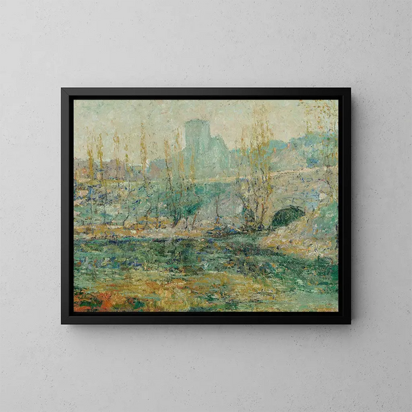 Le bassin et le pont Gapstow, New York City - Ernest Lawson — quadro incorniciato alla parete