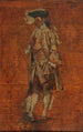 Personnage debout en costume Louis XV croquis pour les Joueurs de Boules stade de création étude - Ernest Meissonier — Ansicht des Kunstwerks