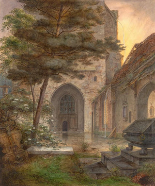 Ernst Ferdinand Oehme - A Portal of a Church.webp