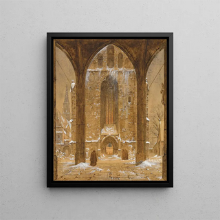 Ernst Ferdinand Oehme - Cloister in Winter.webp