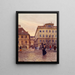 The Grain Market and Papagenogasse in Vienna - Ernst Graner — framed artwork on a wall