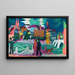 Basilea con il Reno - Ernst Ludwig Kirchner — quadro incorniciato alla parete