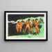 Badende, die Schilf reeds werfen - Ernst Ludwig Kirchner — gerahmtes Bild an der Wand