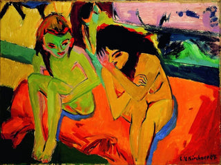 Ernst Ludwig Kirchner - Nackte Mdchen unterhalten sich.webp
