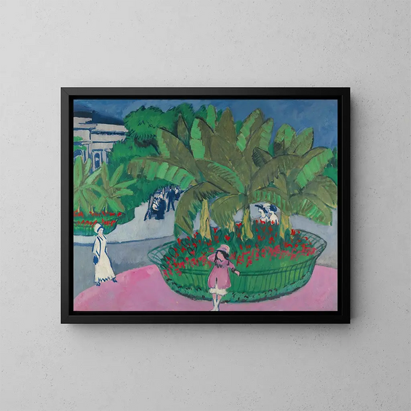 Der Gehölz am Albertplatz in Dresden - Ernst Ludwig Kirchner — gerahmtes Bild an der Wand
