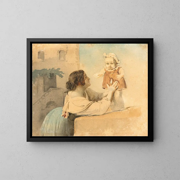 I primi passi - Ernst Meyer — quadro incorniciato alla parete