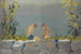 Jungen beim Baden an einer Mauer am Ufer eines Sees - Ernst Schiess — Ansicht des Kunstwerks