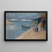Spiaggia con locanda di pescatori - Ernst Schiess — quadro incorniciato alla parete