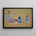 Kinder barfuß im Grünen - Ernst Schiess — gerahmtes Bild an der Wand