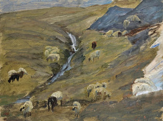 Ernst Schiess - Flock of Sheep on an Alp.webp
