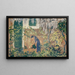 Frau in einem südlichen Garten - Ernst Schiess — gerahmtes Bild an der Wand