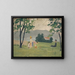Frauen und Kind auf einer Wiese - Ernst Schiess — gerahmtes Bild an der Wand
