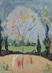 Baum im Herbst mit San Salvatore - Ernst Schiess — Ansicht des Kunstwerks