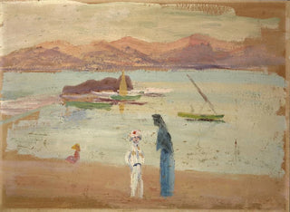 Ernst Schiess - Matrosenjunge kleine Boote und Meeresarm.webp