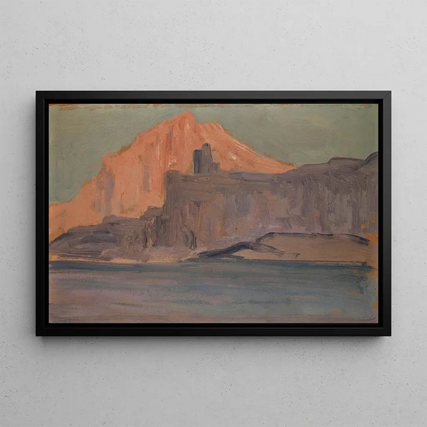 Ernst Schiess - Meer und Felsenkste mit Burg.webp