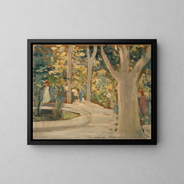 Muslime im Park - Ernst Schiess — gerahmtes Bild an der Wand