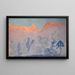 Berge bei Sonnenuntergang - Ernst Schiess — gerahmtes Bild an der Wand