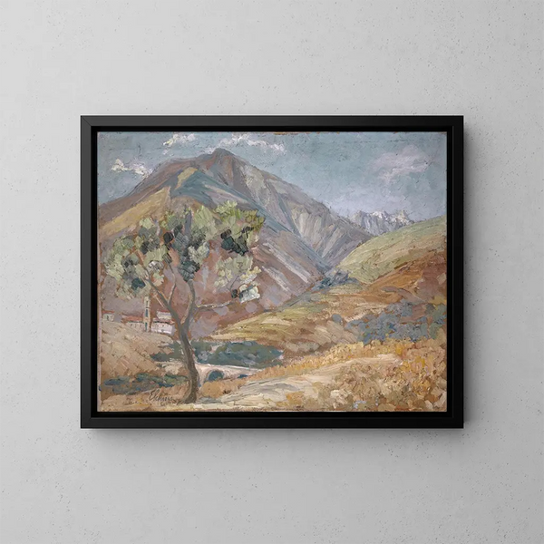 Olive dans les montagnes corses - Ernst Schiess — gerahmtes Bild an der Wand